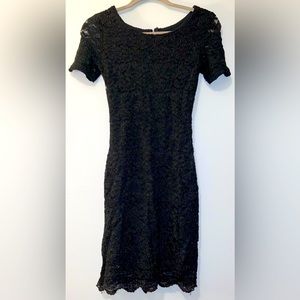Vittoria Virini Black Lace Dress Like New Sz XS